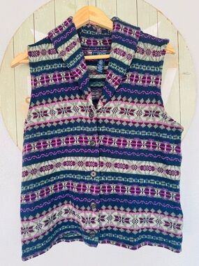 Chaps vest vintage large womens